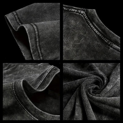 Graphic Oversized T-Shirt - Restless Horror Metal Logo Streetwear Tee